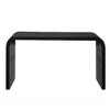 PAGED Wood Console Table, Curved Waterfall-style Entryway Table, Entryway Sofa Side Table with Wood Beads, Entrance Table - 3 of 4