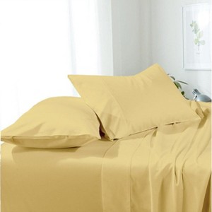 Egyptian Linens Basics Super Soft Easy Care Microfiber Sheet Set - 15" Pockets - 1 of 4