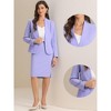 INSPIRE CHIC Women's Collarless Blazer and Formal Pencil Skirt Business Suit Set 2 Pcs - 2 of 4