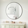 Black Circular Bathroom Mirror, Round Vanity Mirror Dressing Mirror, for Bathroom, Living Room, Bedroom Wall Decor - 4 of 4