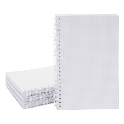 Bright Creations 4 Pack A5 Spiral Graph Paper Notebooks (80 Sheets, 5.8 x 8.3 In)