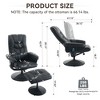 360° Swivel Massage Recliner Chair with Ottoman, Heated Seat, 140° Adjustable PU Leather Backrest for Living Room or Office - 2 of 4