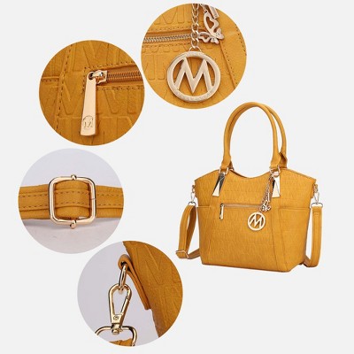 MKF Collection Tote Bag Multi Pocket Zip Closure, Lucy | MKF Collection by Mia K - Fuchsia — фото 5