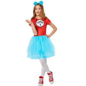 Dr. Seuss Thing 1 & 2 Dress Girls' Costume - 1 of 1