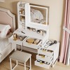 Makeup Vanity Desk with Mirror and Lights, Vanity Table with 5 Drawers - 3 of 4