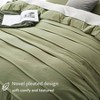 Sage Green King Duvet Cover Set, 3PCS Soft Breathable with Zipper, 104x90 - 3 of 4