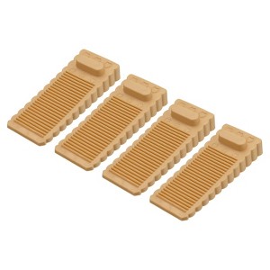 Unique Bargains TPR Flexible Non-Slip Stripe Trapezoid Floor Mount Door Stoppers 4 Pcs - 1 of 3