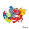 Big Dot of Happiness Calling All Knights and Dragons - Shaped Thank You Cards - Medieval or Birthday Party Thank You Cards with Envelopes - Set of 12 - 3 of 4
