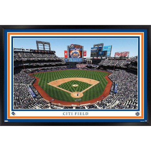 Trends International Mlb New York Mets - Logo 22 Framed Wall Poster Prints  Black Framed Version 22.375 X 34 : Target