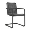 Modway Abacus Outdoor Wicker Dining Chairs Set of 2 in Slate-Wicker Patio Chairs w/Cantilever Steel Frame - 4 of 4