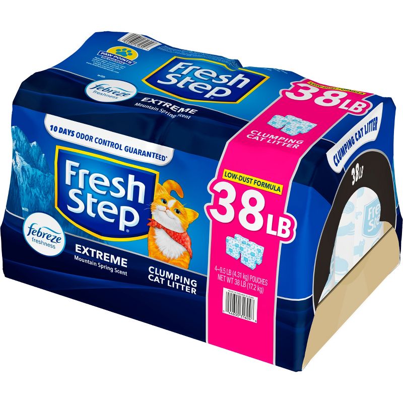 Fresh Step Extreme Scented Litter with the Power of Febreze Clumping Cat Litter - Mountain Spring, 5 of 15