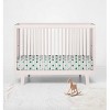Bacati - Stars Green Ikat Muslin 100 percent Cotton Universal Baby US Standard Crib or Toddler Bed Fitted Sheet - 4 of 4