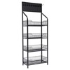 YIYIBYUS 4 Tier Black Vegetable Fruit Baskets Standing Storage Racks - 4 of 4