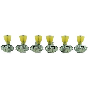 Kluson 3 Per Side Revolution Series G-Mount Pearloid Keystone Tuning Machines Chrome - 1 of 1