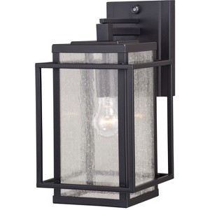 VAXCEL Hyde Park Dusk to Dawn Bronze Mission Outdoor Wall Light Lantern Clear Glass - 1 of 4