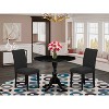 3-Piece Wirebrushed Black Solid Wood Top - Dining Room Set  (Seats-4) - 2 of 4