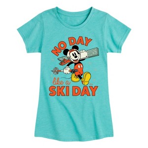 Girls' - Disney - No Day Like A Ski Day Fitted Short Sleeve Graphic T-Shirt - 1 of 4