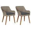 Garden Chair 2 pcs Black 55 x 62.5 x 82cm poly rattan vidaXL - 2 of 4