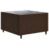 vidaXL Patio Lounge Set with Cushions Sectional Sofa Garden Backyard Poly Rattan - Brown and Green 7 Piece - 4 of 4