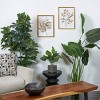 Set Of 2 Wood Leaf 3d Wall Decors, Beveled Frame Gold - Olivia & May ...