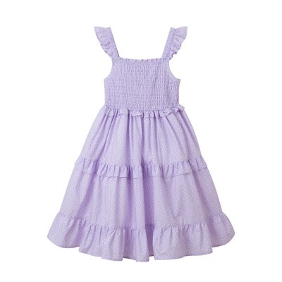 Andy & Evan  Kids  Ditsy Floral Print Ruffle Tiered Dress