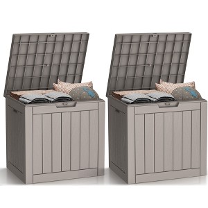 Maggift Deck Box, 1/2PCS 30GAL Outdoor Storage Box, Patio Gardening Tools, Water and UV Resistant for Patio, Garden, Lawn - 1 of 3