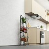 Fontoi Baker's Racks, Freestanding Metal Wire Rack, 3-Tier Storage Basket Organizer for Fruit Vegetables in Kitchen, Black, 14.9"*59.4"*15.1" - 4 of 4