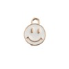John Bead Sweet & Petite Small Simple Cute Charms Craft Embellishments Happy Face 10x13mm White 10 Pieces - 2 of 4