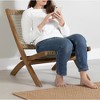 South Shore Balka Wood and Woven Rope Lounge Chair - 3 of 4