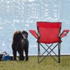 VisioGear Folding Camp Chair, Portable Foldable Camping Chair with Cup Holder for Camping, Fishing, Red, 31.8"*19.7"*31" - 4 of 4
