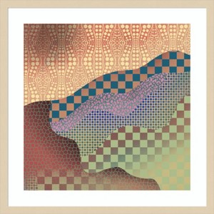 Amanti Art Aboriginal Pattern Collage by Little Dean Wood Framed Wall Art Print - 1 of 4