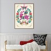 Amanti Art Woodland Animals Christmas Wreath by Rachel Lee 3 Birdies Studio Canvas Art Framed - 4 of 4