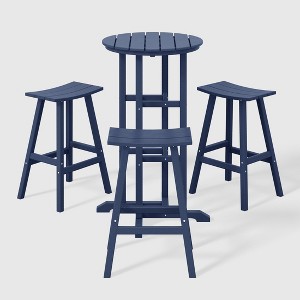WestinTrends Malibu All Weather Hdpe Outdoor Patio Bar Height Bistro Set (4-Piece) - 1 of 4
