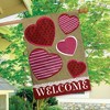 Briarwood Lane Hearts Valentine's Day Burlap House Flag Welcome L - 4 of 4
