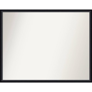 29" x 23" Non-Beveled Lucie Wood Bathroom Wall Mirror Black - Amanti Art: Contemporary, Wall-Mounted - 1 of 4