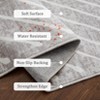 Washable Symmetrical Striped Area Rug, Stain Resistant Low Pile Carpet with Non-Slip Backing for Bedroom Living Room - 4 of 4