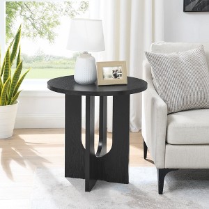 NicBex Modern Round Coffee Table with Cross Hollow Base,Small Side Table,Simple Center Table for Livng Room - 1 of 4