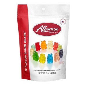 Albanese World's Best 12 Flavor Gummi Bears Candy - 9oz - 1 of 4
