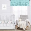 Sweet Jojo Designs Window Valance Treatment 54in. Feather Solid Turquoise Blue - 3 of 4