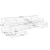 Modular Chenille Sectional Sofa with Under-Seat Storage Drawers and 2 Ottomans, U-Shaped Oversized 4-Seat Sofa for Living Room–The Pop Home - 4 of 4