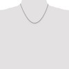 Black Bow Jewelry 2.75mm 10k White Gold Solid Diamond Cut Rope Chain Necklace - 2 of 4