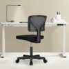 GlasFlength Task and Chairs Seating, Sets with Swivel Rolling, Low-Back Mesh Armless Office Chair for office, Pink, 19.68"*19.68"*34.25" - 4 of 4