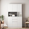 NicBex 74 Inch Tall Kitchen Pantry Storage Cabinet with Charging Station,6 Doors and 2 Drawers for Dining Room,Bathroom,Kitchen - 3 of 4