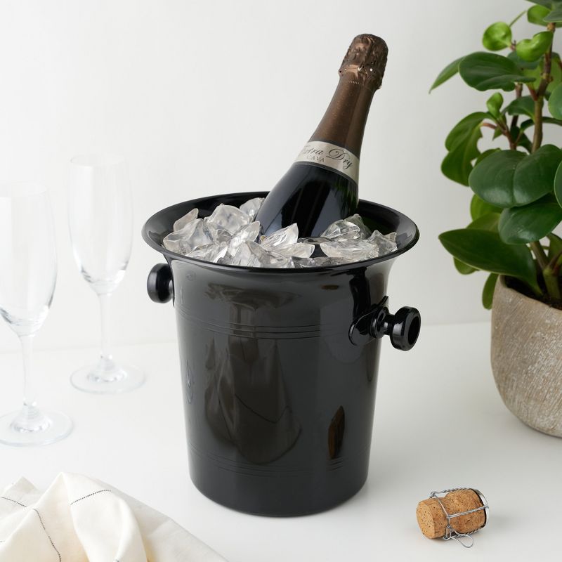 True Black Ice Bucket with Handles, Beverage Tub for Parties, Wine and Champagne Drink Bucket for Outdoor and Indoors Entertaining, 3 Liter, Black, 3 of 6