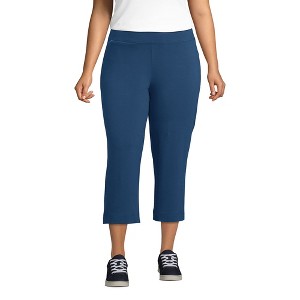 Lands' End Women's Starfish Mid Rise Pull On Crop Pants - 1 of 4