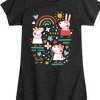 Girls' - Peppa Pig - Suzy Sheep and Rebecca Rabbit Doodle Group Fitted Short Sleeve Graphic T-Shirt - 2 of 4