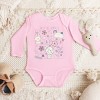 The Juniper Shop Mini Smiley Full of Smiles Outline Long Sleeve Bodysuit - NB - Pink - 3 of 4