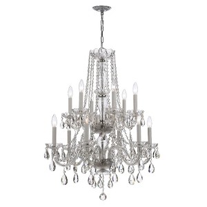 Crystorama Lighting Traditional Crystal 12 - Light Chandelier in  Polished Chrome - 1 of 4