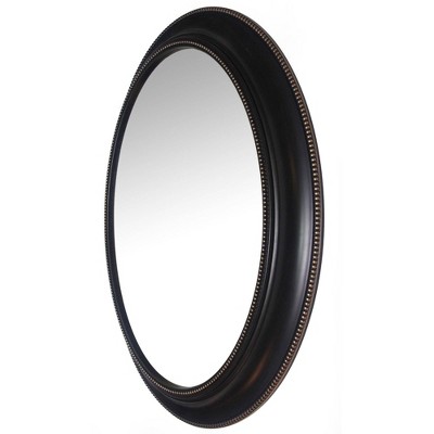 Antique Gold Beaded 34" Oval Wall Mirror