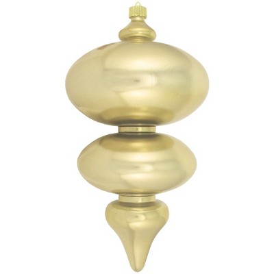 Christmas by Krebs Gilded Gold Shatterproof Christmas Finial Ornament 15" (380mm)